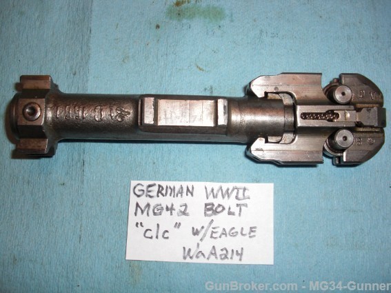 German WWII MG42 Bolt "clc" w/ Eagle WaA "214" "3"-img-8