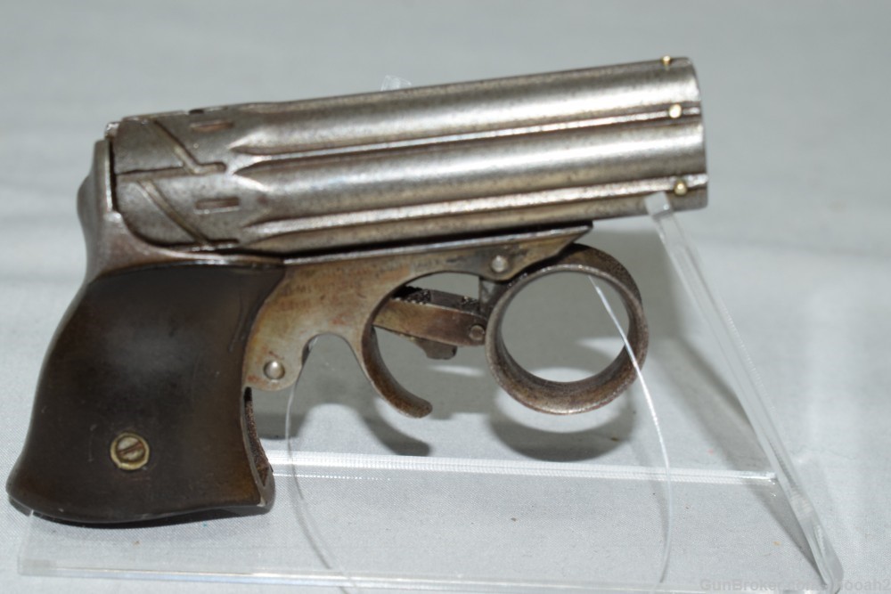 RARE Remington Zig Zag Ring Trigger Derringer 22 Short Rimfire #608-img-0