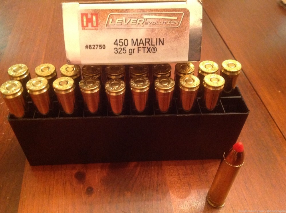 Hornady ammunition 450 Marlin 325 grain FTX .450 ammo-img-0