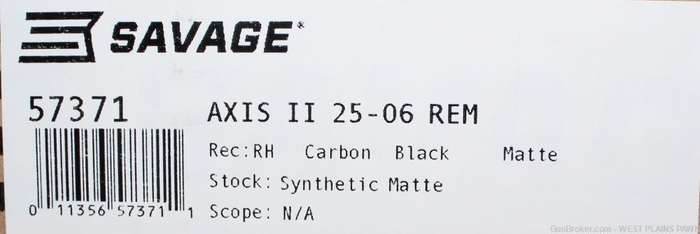 NIB SAVAGE AXIS II, .25-06 REM, 22" BRL, 4 RND (57371)-img-2