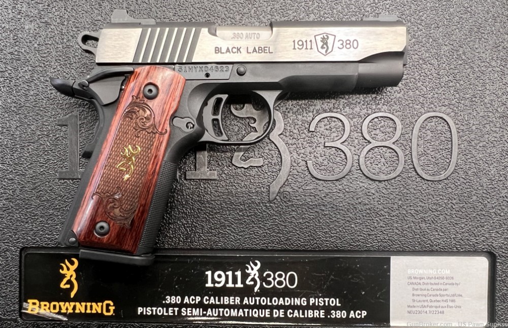 BROWNING 1911-380 Black Label Medallion Pro Compact 3.6'' 8RD New 051915492-img-2
