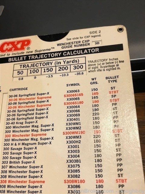 Winchester Shotshell Guide circular & CXP Bullet Trajectory Calculator Ammo-img-4