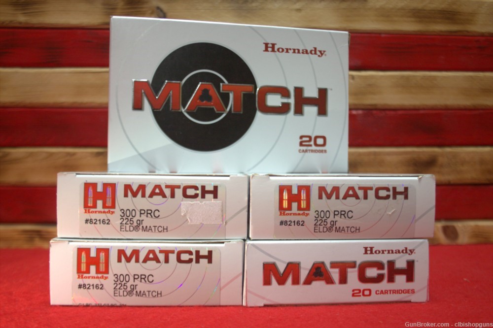 Hornady Match 300 PRC 225 gr 100 rounds 5 boxes ammo 100rnds-img-0