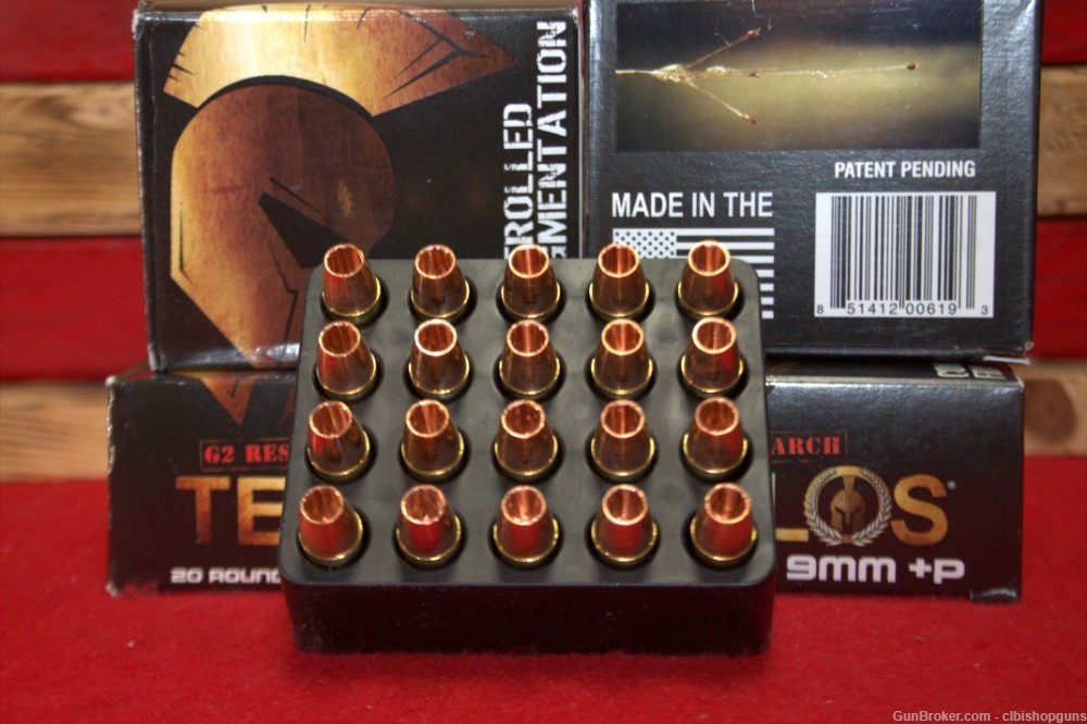 G2 research Telos controlled fragmentation 9MM +p 80 Rounds 4 boxes ammo-img-0
