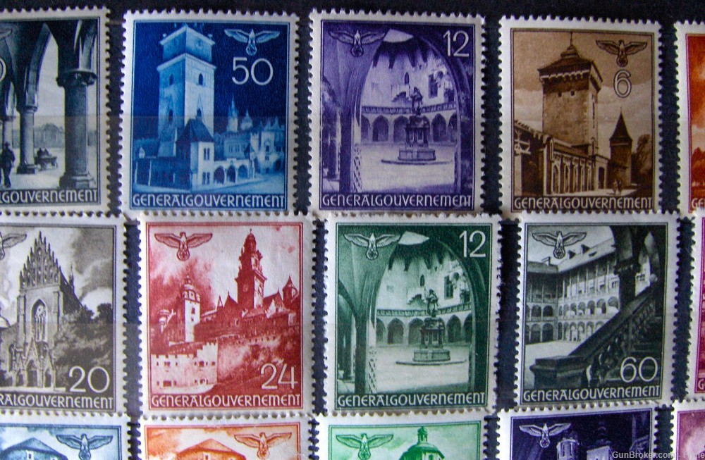 Occulated Poland by Germany, WWII. Lot of 20 different original stamps-img-1