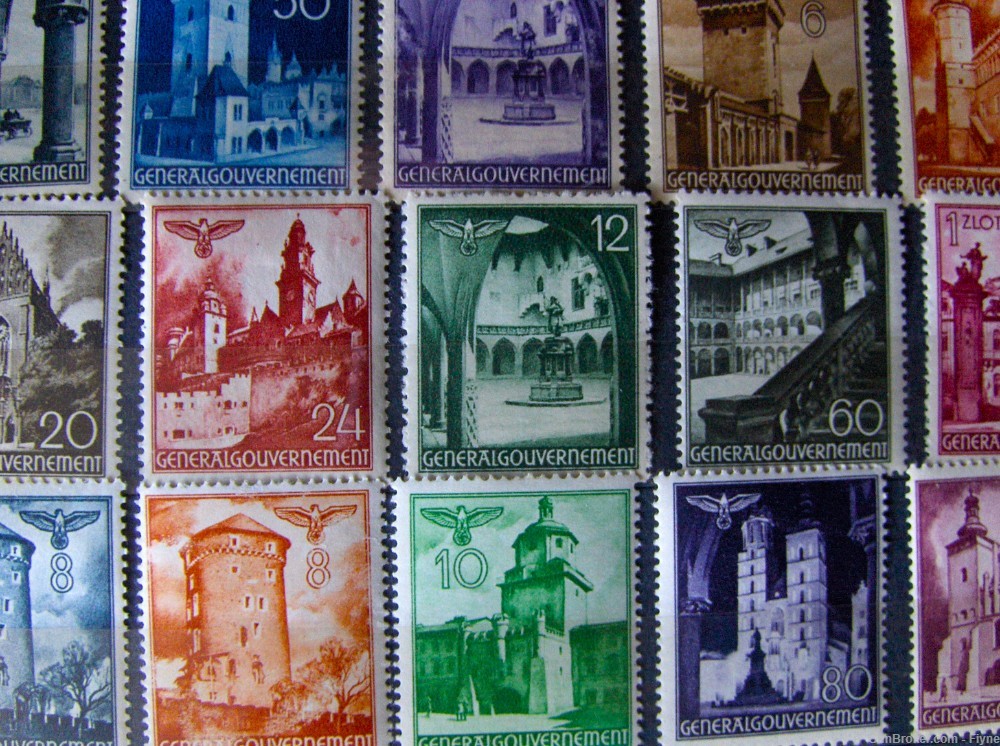 Occulated Poland by Germany, WWII. Lot of 20 different original stamps-img-2
