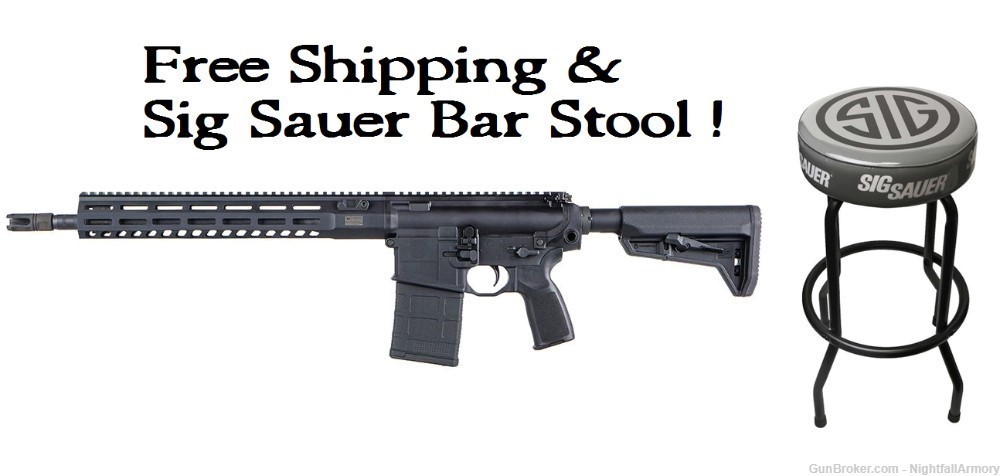 Sig Sauer 716 TREAD 7.62x51 NATO Rifle .308 716i free shipping & Bar Stool!-img-0