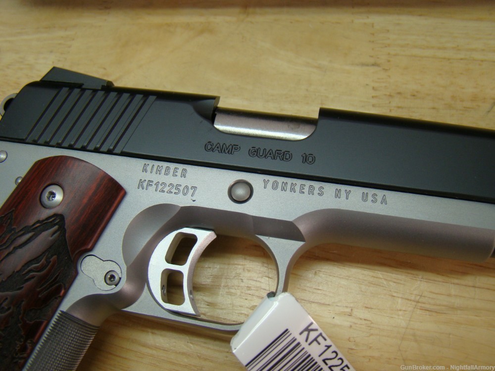 Kimber Camp Guard 10 10mm 1911 pistol w Nighthawk Custom drop-in trigger !-img-9