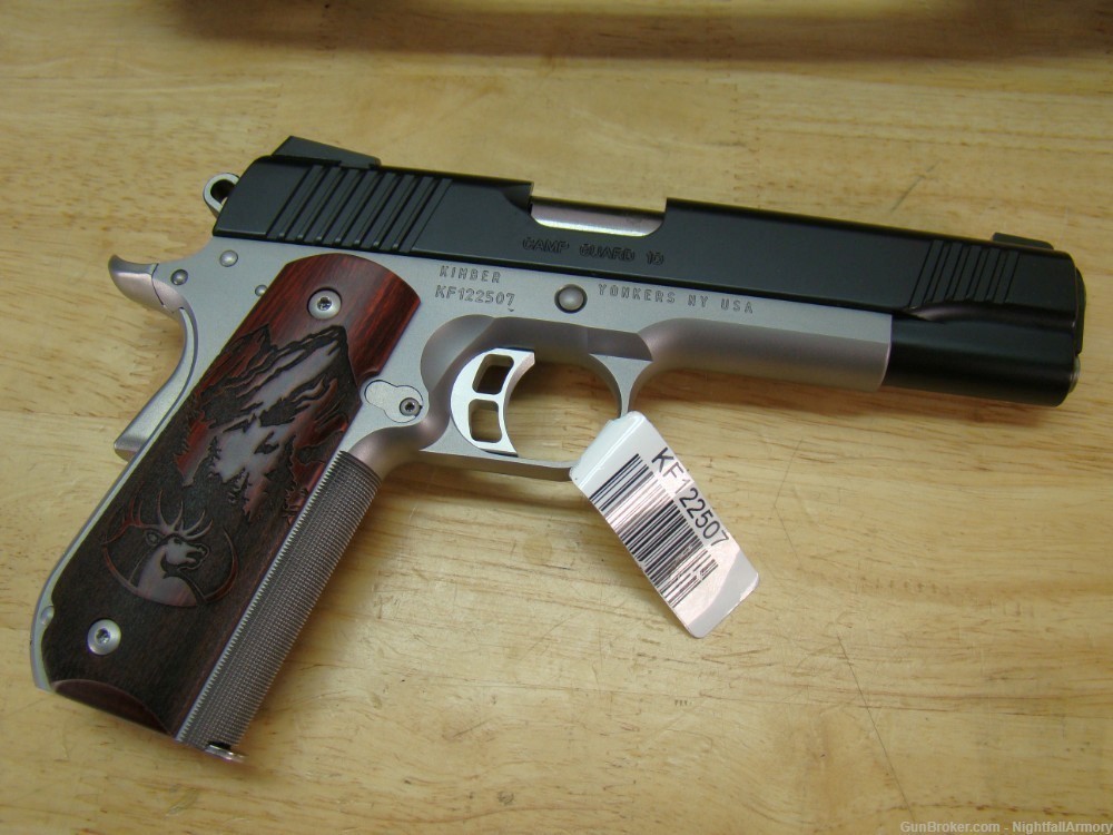 Kimber Camp Guard 10 10mm 1911 pistol w Nighthawk Custom drop-in trigger !-img-5