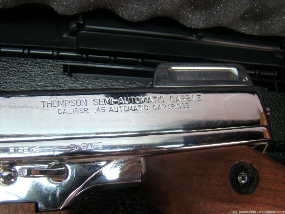 Thompson 1927A1 .45ACP Deluxe Tommy Gun 45 T150DCR 50rd drum 16.5" Chrome !-img-18