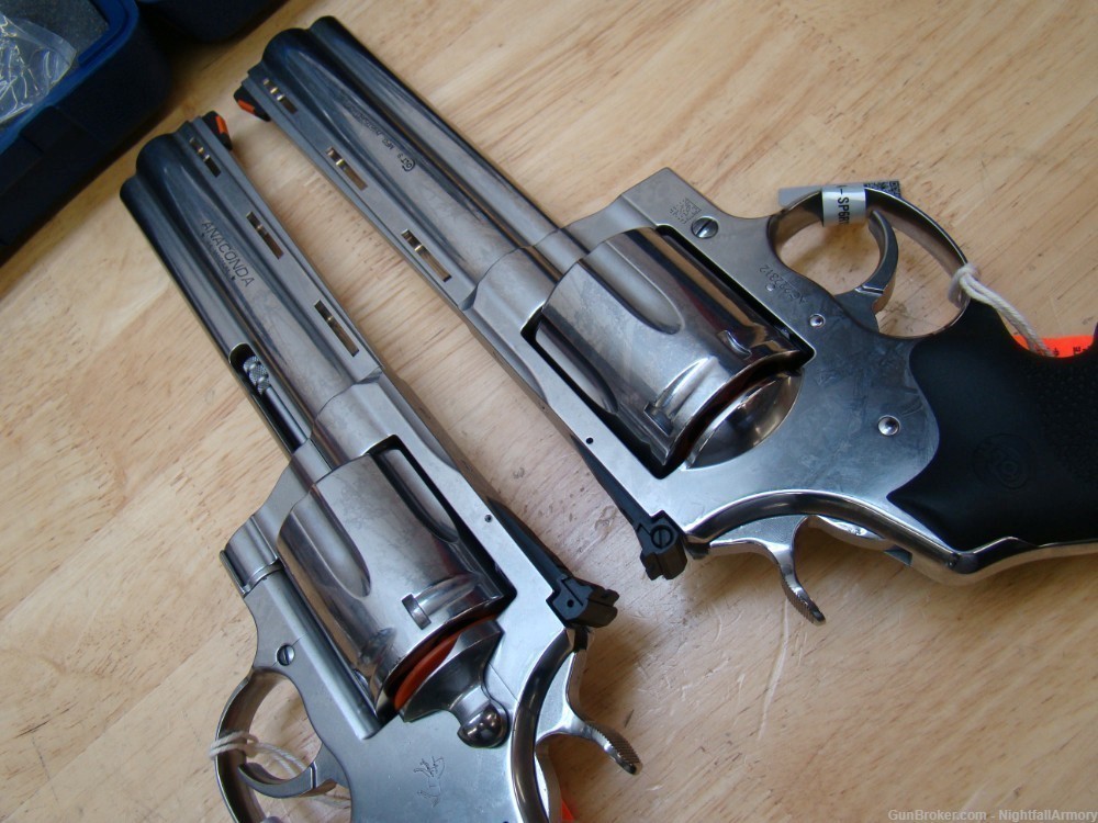Pair of Colt Anaconda .44mag 6" Revolvers 6rd SS 44 MAG Snake Consecutive #-img-3