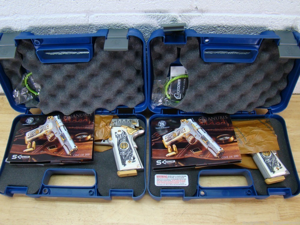 Pair of S&W Anubis Engraved 1911 .45ACP Pistols Gods of Egypt only 200 made-img-8