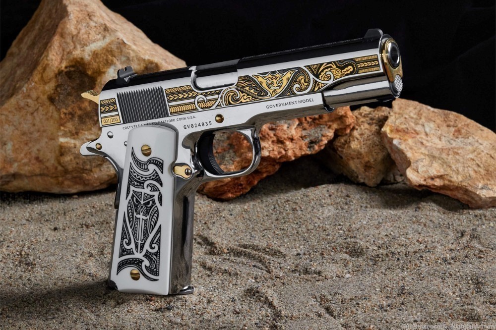 Colt THE MANA & HAKA matching set #109 of 200 .38 Super SS Gold Stainless !-img-18