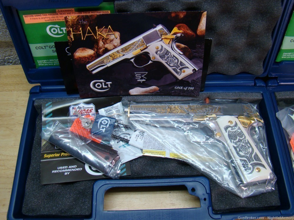 Colt THE MANA & HAKA matching set #109 of 200 .38 Super SS Gold Stainless !-img-6