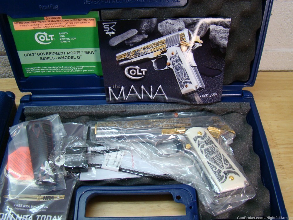 Colt THE MANA & HAKA matching set #109 of 200 .38 Super SS Gold Stainless !-img-11