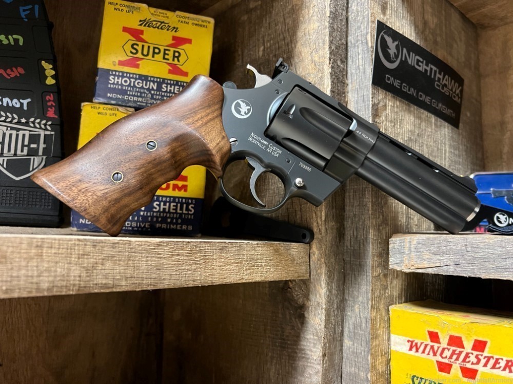 Nighthawk Custom Korth Mongoose 4" Revolver .44 Magnum 44 MAG & travel Case-img-0