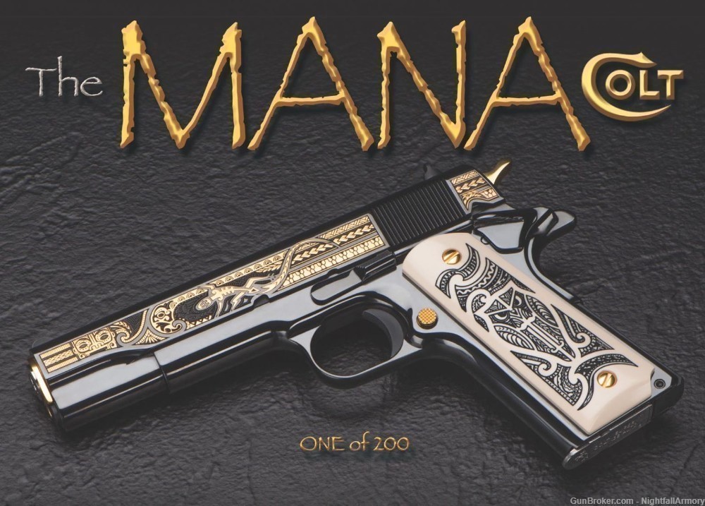 Complete set of 4 pistols Colt The MANA & HAKA .38 Super #111 of 200 made !-img-9