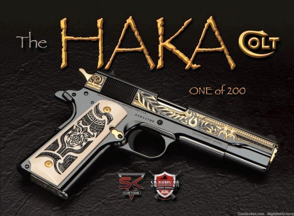 Complete set of 4 pistols Colt The MANA & HAKA .38 Super #111 of 200 made !-img-10