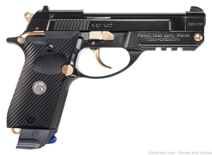 EAA GIRSAN MC14T 380 ACP SOLUTION Black with Gold Accents TIPUP -img-0