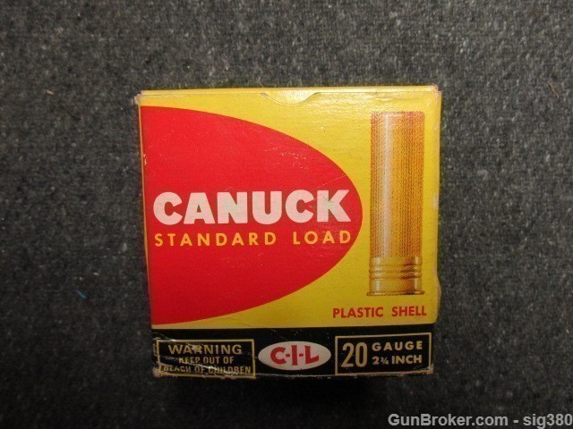 VINTAGE CANUCK CANADIAN 20 GA. SHOTGUN SHELLS-img-1