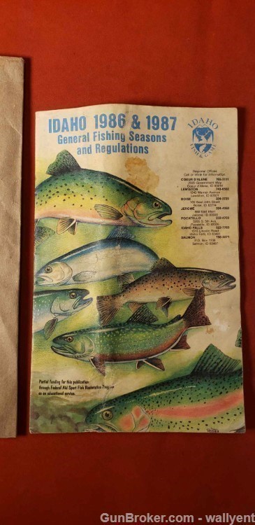 Idaho Fishing Seasons Regulations 1986-1987 creeks rivers lakes Fish & Game-img-1