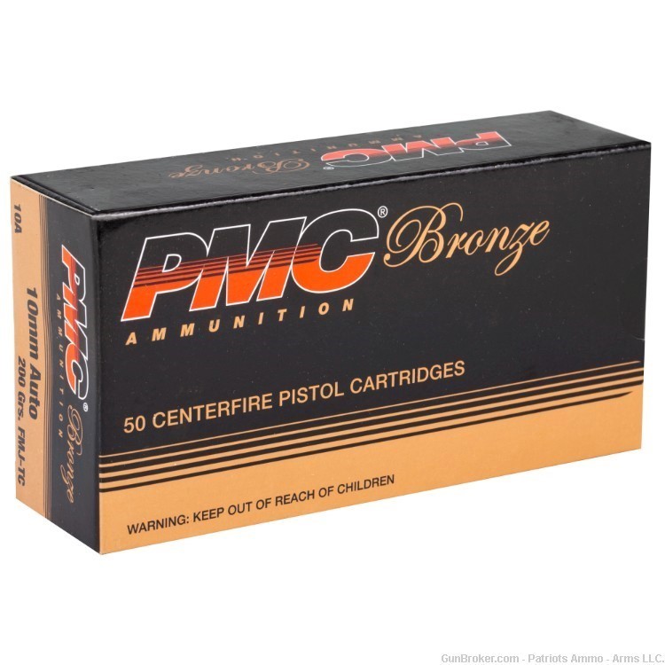 250 ROUNDS (5 BOXES) PMC 10MM 200GRAIN FMJ PMC10A NIB!-img-1
