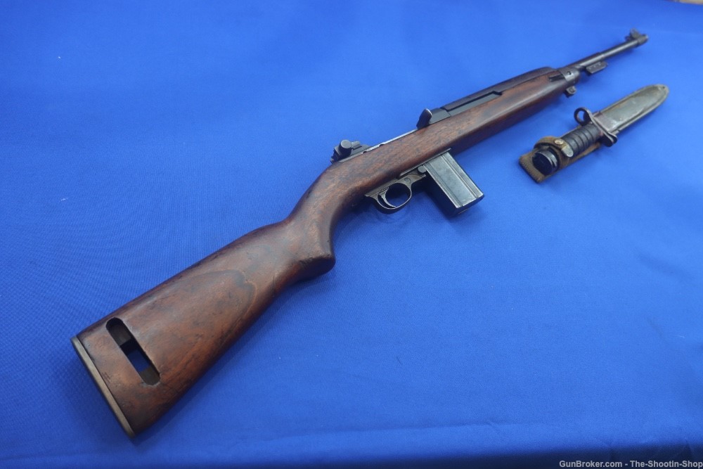 Winchester Model US M1 30 Carbine Rifle 1943 MFG w/ Imperial Bayonet WW2 SA-img-0