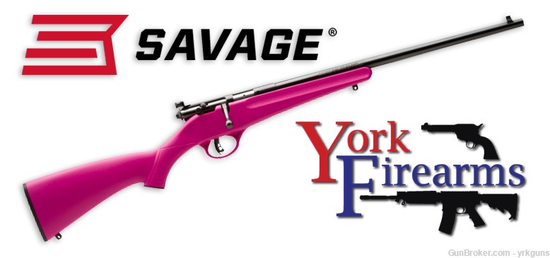 Savage Arms Rascal Pink 22LR Youth Rimfire Bolt Action Rifle NEW 13780-img-0