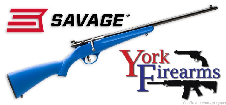 Savage Arms Rascal Blue 22LR Youth Rimfire Bolt Action Rifle NEW 13785-img-0