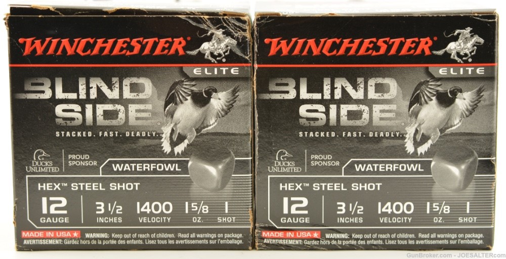 WINCHESTER Blind Side 12ga. 3 ½" STEEL 1 5/8 oz. #1 (50) -img-0