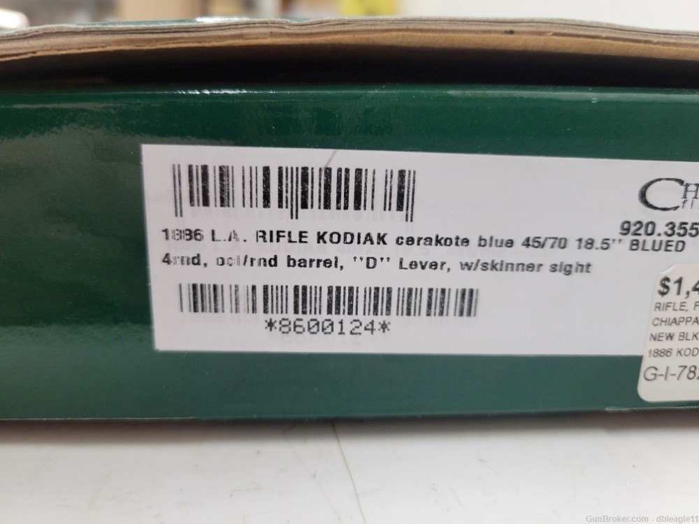 Chiappa 1886 Kodiak 45-70 18.5in Bbl 920.355CB - New, Old Stock-img-4