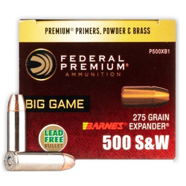 Federal Ammunition Big Game .500 S&W 275 Grain Barnes Expander 200 Rounds -img-1