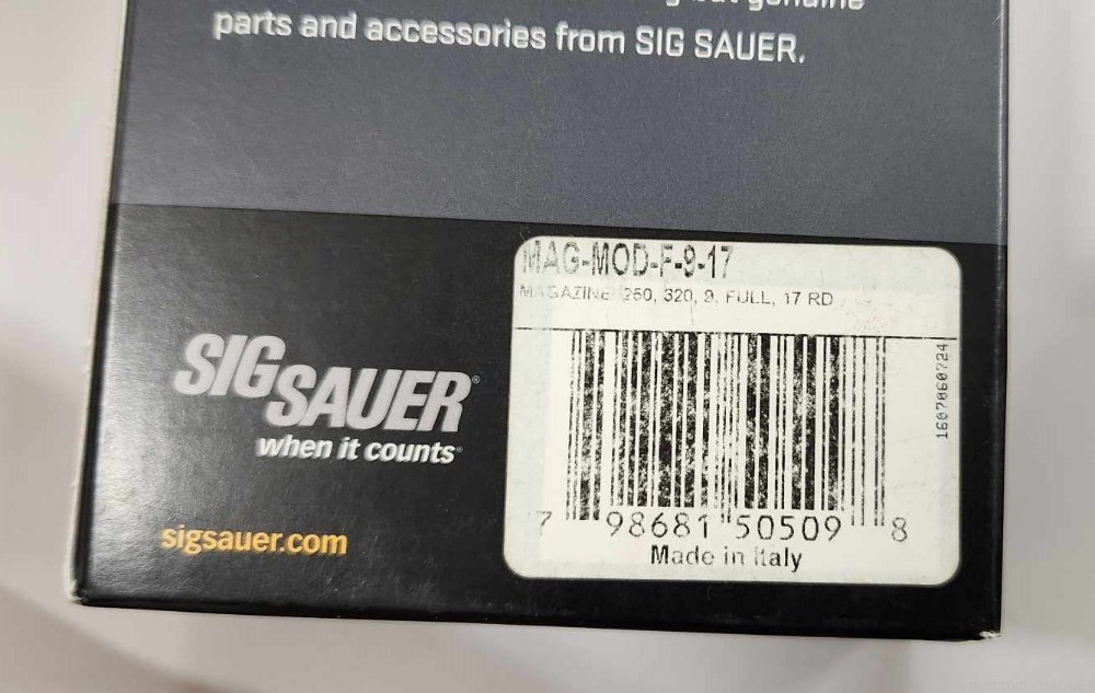 NEW: Sig Sauer 250, 320, 9mm Full Size Magazine 17 Rnd - MAG-MOD-F-9-17-img-2
