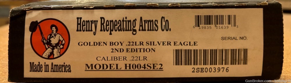 Henry Silver Eagle 2nd Edition Rifle Engraved 20” 16rd H004SE2 NO CC FEES-img-4