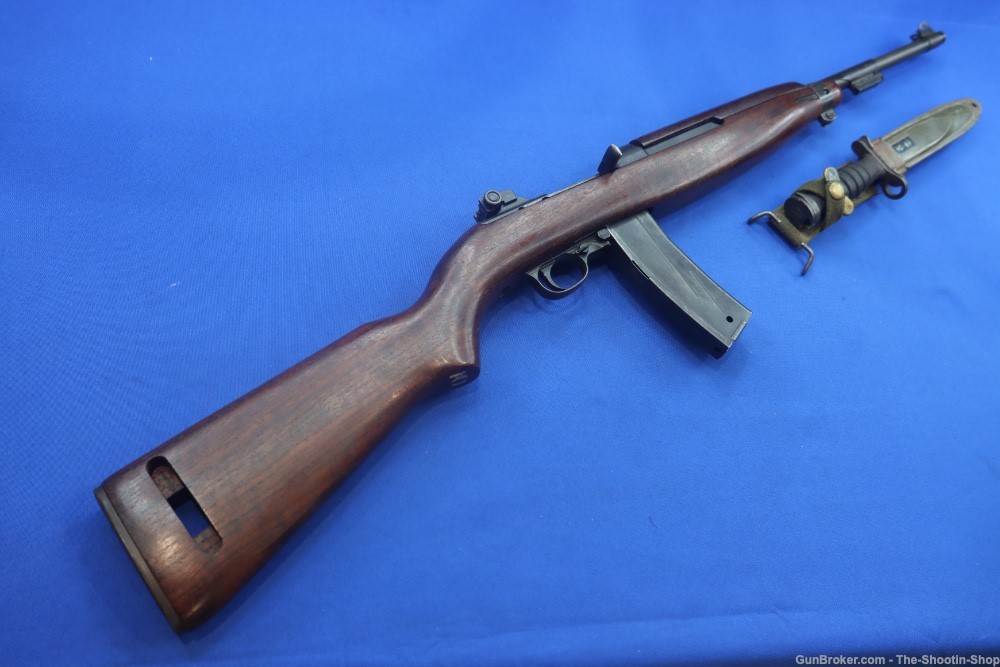 Standard Products US M1 30 Carbine Rifle 1943 MFG w Camillus M4 Bayonet WW2-img-0