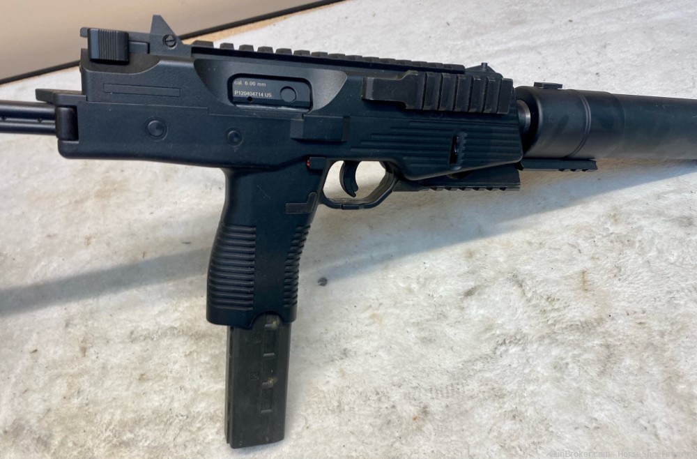 KWA KMP9R Black Airsoft 6mm Cal MP9 Clone w/Angry Gun Silencer-img-0