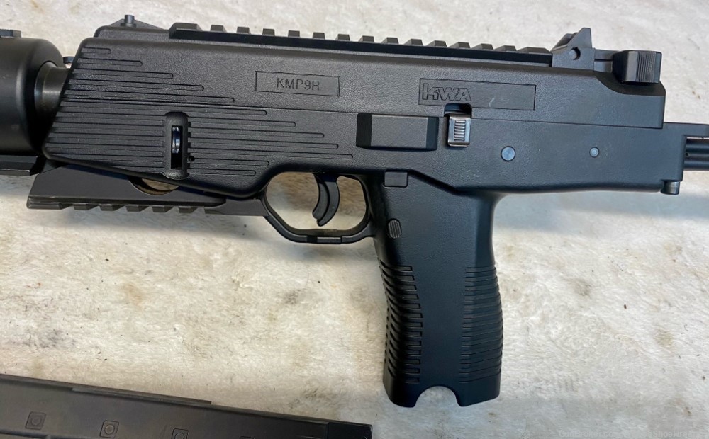 KWA KMP9R Black Airsoft 6mm Cal MP9 Clone w/Angry Gun Silencer-img-5