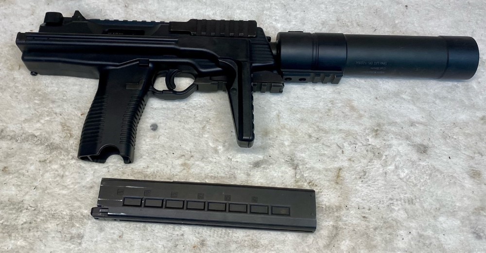 KWA KMP9R Black Airsoft 6mm Cal MP9 Clone w/Angry Gun Silencer-img-4