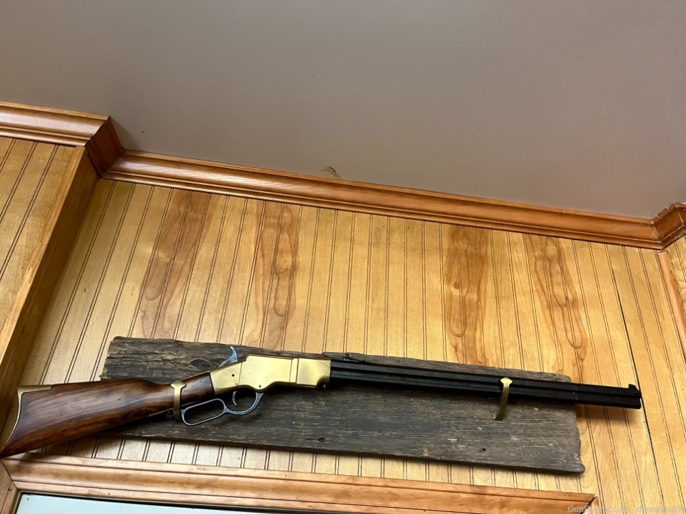 1860 HENRY RIFLE DENIX REPLICA  - NICE! INCLUDES WALL MOUNT! FREE SHIPPING!-img-0
