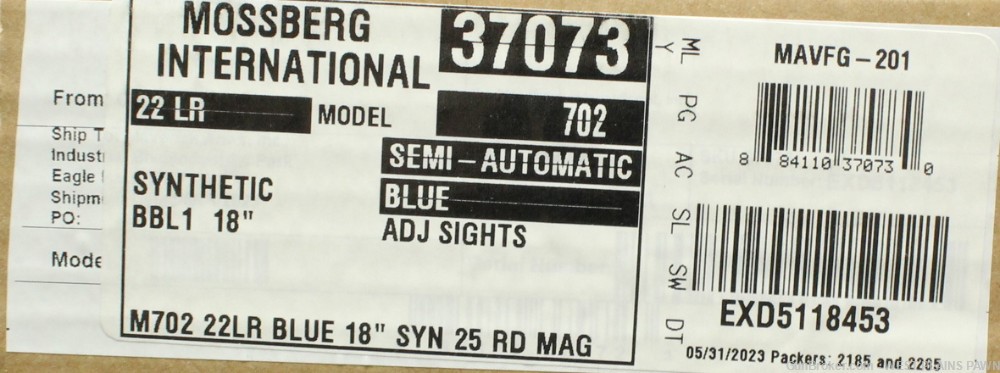 NIB MOSSBERG 702 PLINKSTER SEMI AUTO RIFLE, .22LR, 18" BRL, 25RND, 37073-img-7