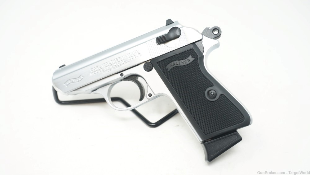 WALTHER PPK/S .22LR PISTOL NICKEL 10 ROUNDS (WAG5030320)-img-0