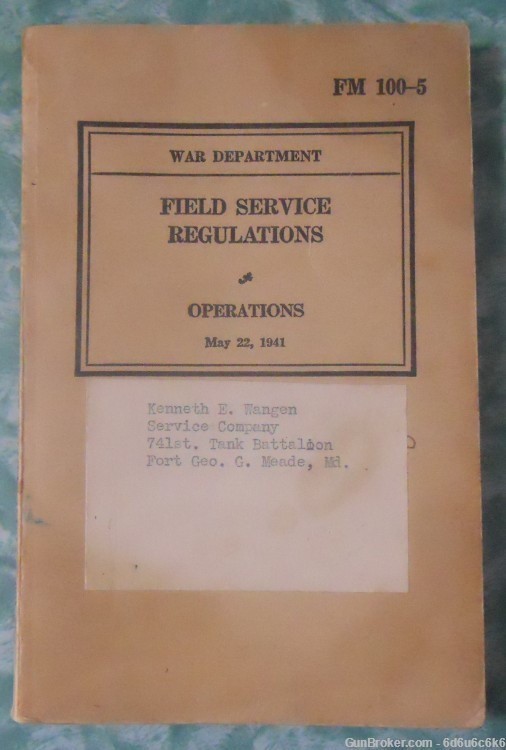 FM 100-5 WAQR DEPARTMENT 1941 - Field Service Regulations-img-0