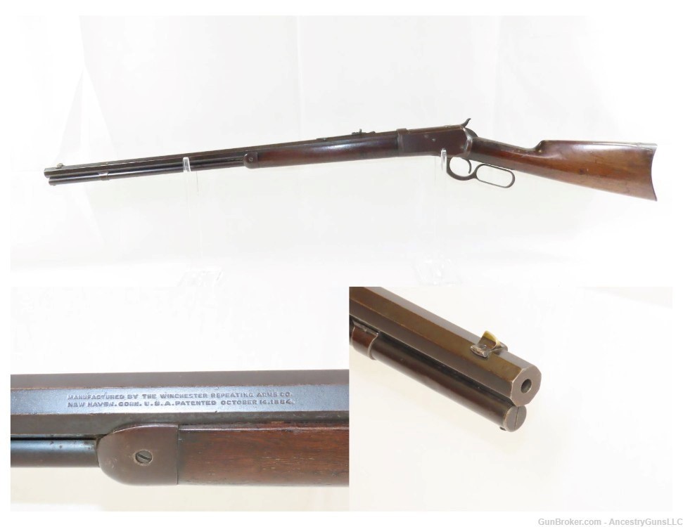 1902 WINCHESTER 1892 Rifle 25-20 WCF Octagonal JMB New Haven CT Varmint C&R-img-0
