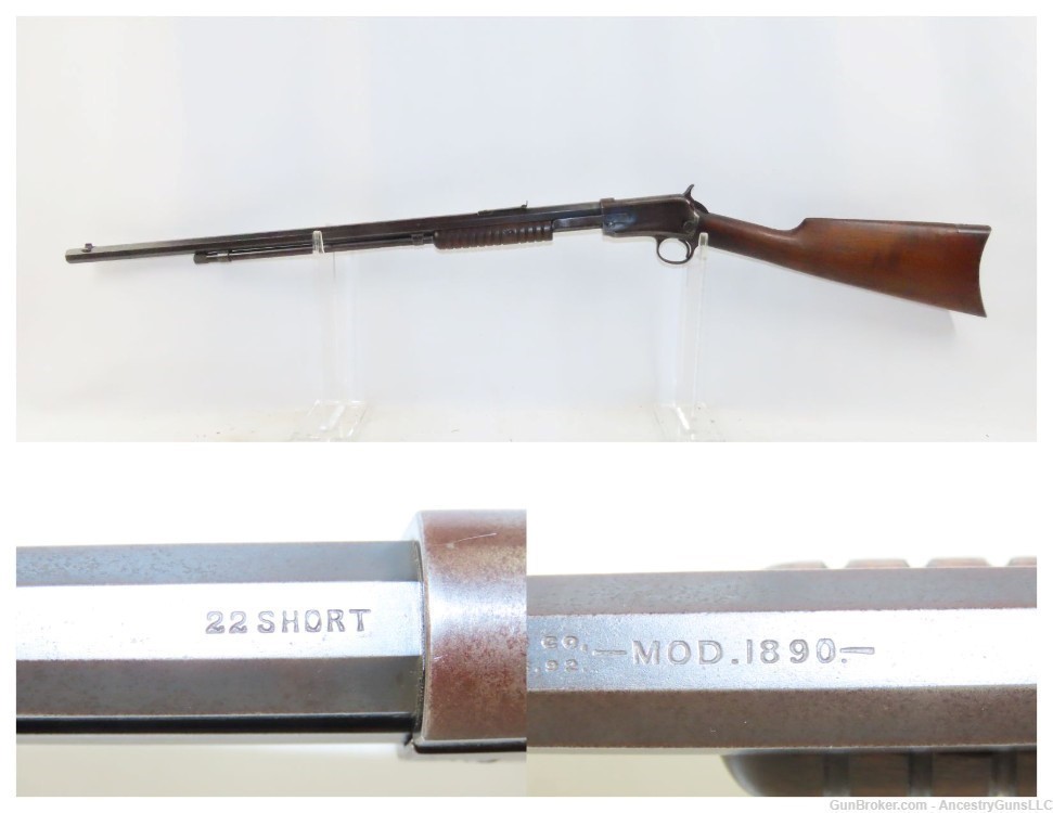 WINCHESTER Model 1890 Pump Action .22 Cal. SHORT Rimfire C&R TAKEDOWN Rifle-img-0