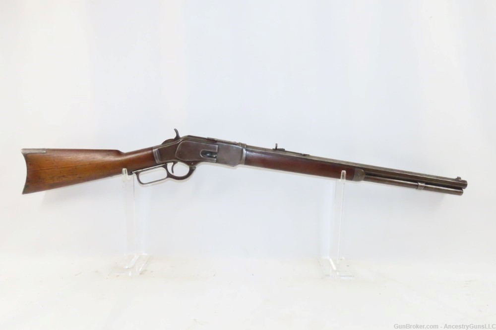 c1887 mfr Antique WINCHESTER Model 1873 .38-40 WCF Lever Action SHORT RIFLE-img-15