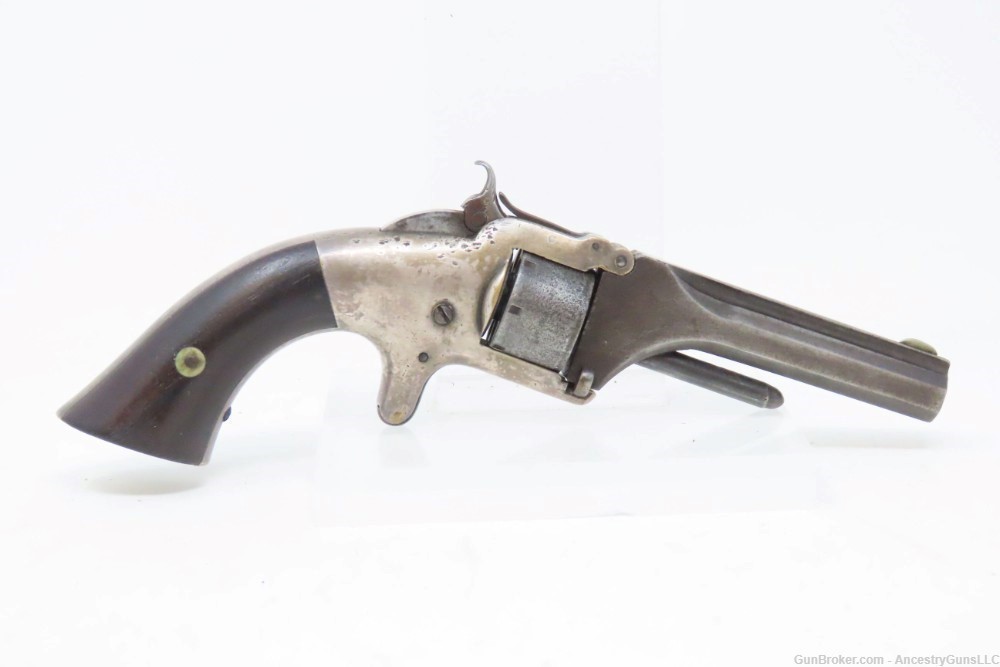 Antique SMITH & WESSON Number 1 FIRST ISSUE 6th Type SPUR TRIGGER Revolver -img-12