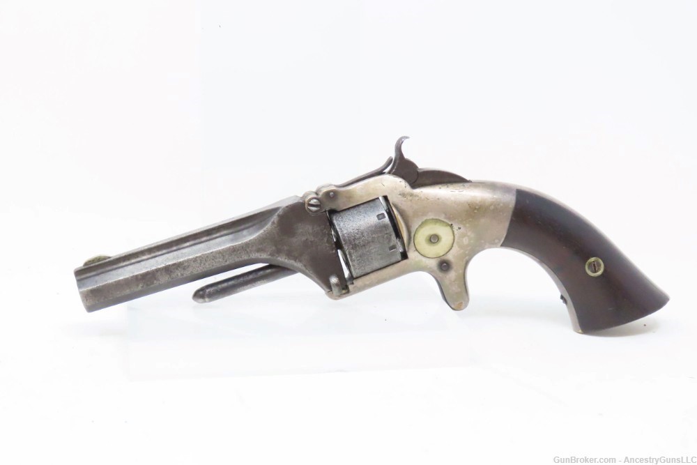 Antique SMITH & WESSON Number 1 FIRST ISSUE 6th Type SPUR TRIGGER Revolver -img-1