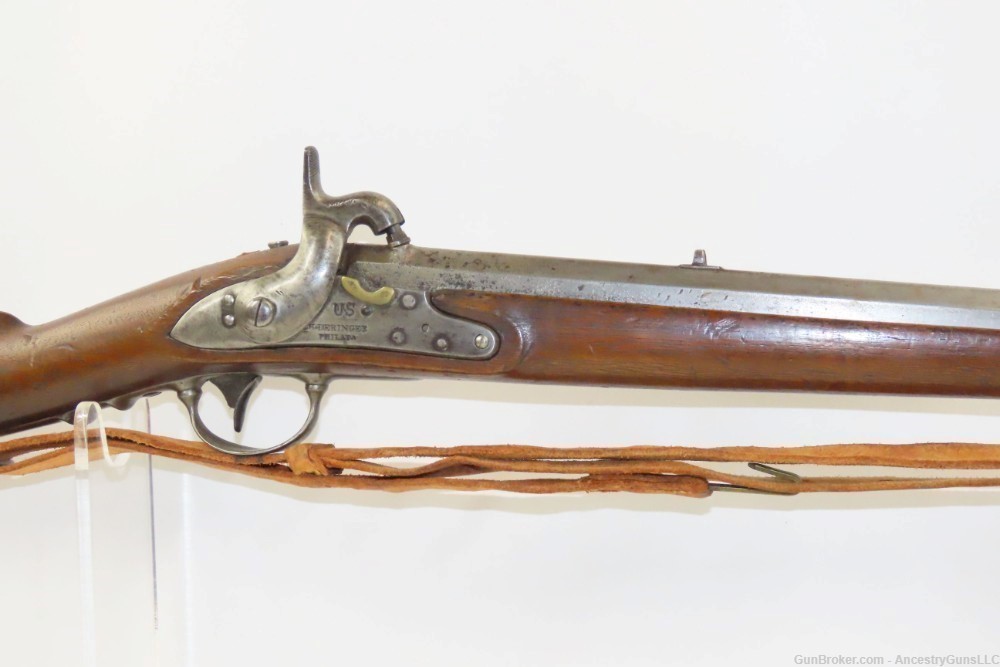 RARE Antique HENRY DERINGER M1814 Percussion Conversion U.S. CONTRACT RIFLE-img-3