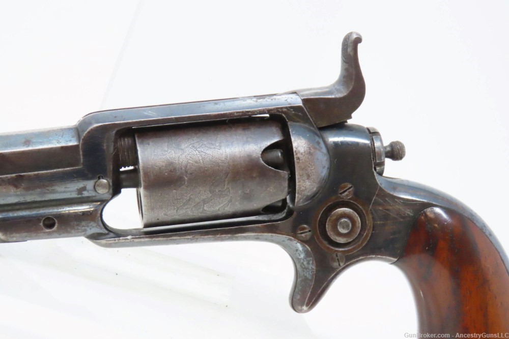 CASED Antique CIVIL WAR COLT Model 1855 “ROOT” Side-Hammer POCKET Revolver -img-6