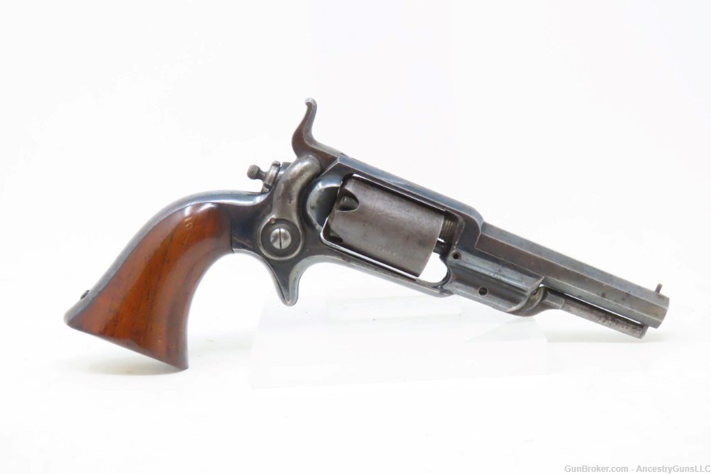 CASED Antique CIVIL WAR COLT Model 1855 “ROOT” Side-Hammer POCKET Revolver -img-18